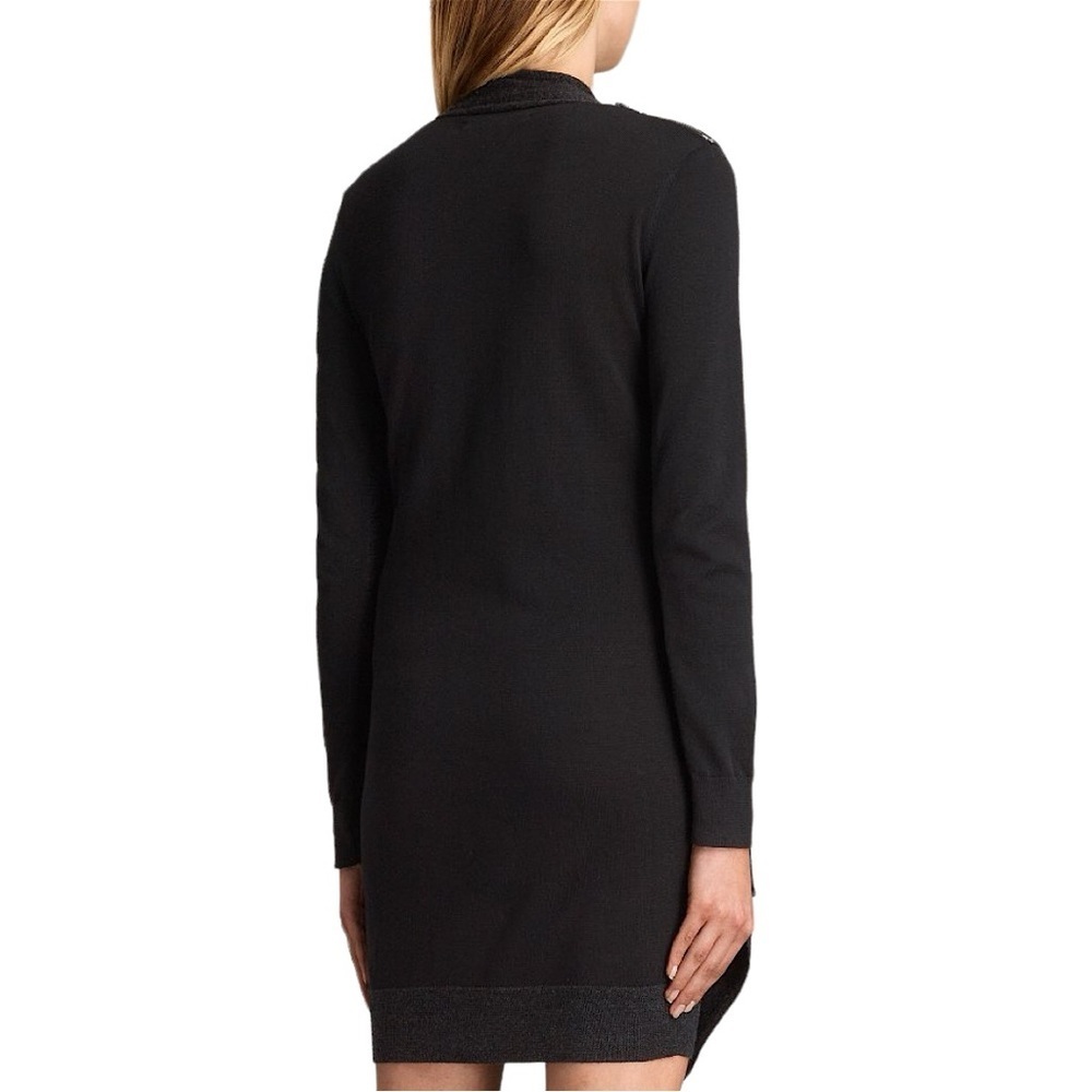 ALL SAINTS Drina Draped Merino Wool Sweater Dress - Picture 4 of 15